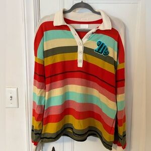 MOTHER Pima Cotton Rugby Sweater